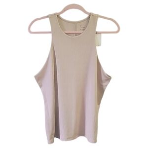 NWT- A New Day -  Cream Ribbed Razerback Tank Top - Size XL